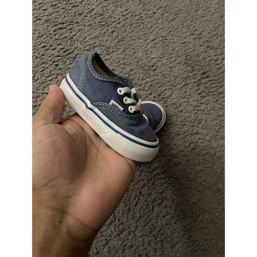Size 4c-Vans Authentic Canvas Shoes Blue Toddler Sneakers